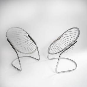 Pair of Gastone Rinaldi Egg Chairs